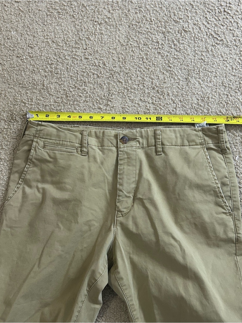 American Eagle Pants Mens 34x32 Beige Next Level Flex Original Straight Chino - Picture 9 of 10